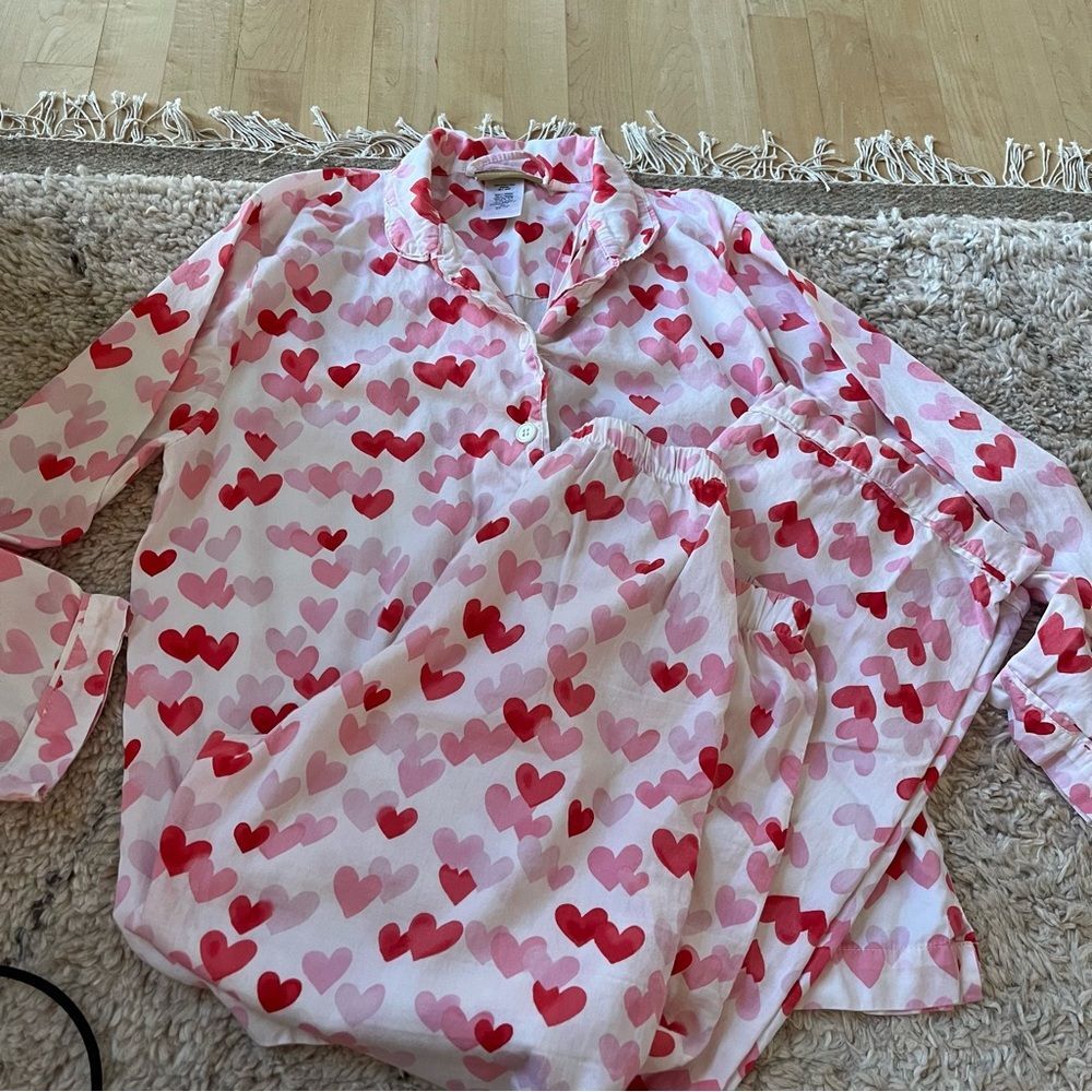 Pottery Barn Teens Heart Sateen Pajama Set L - Picture 11 of 11